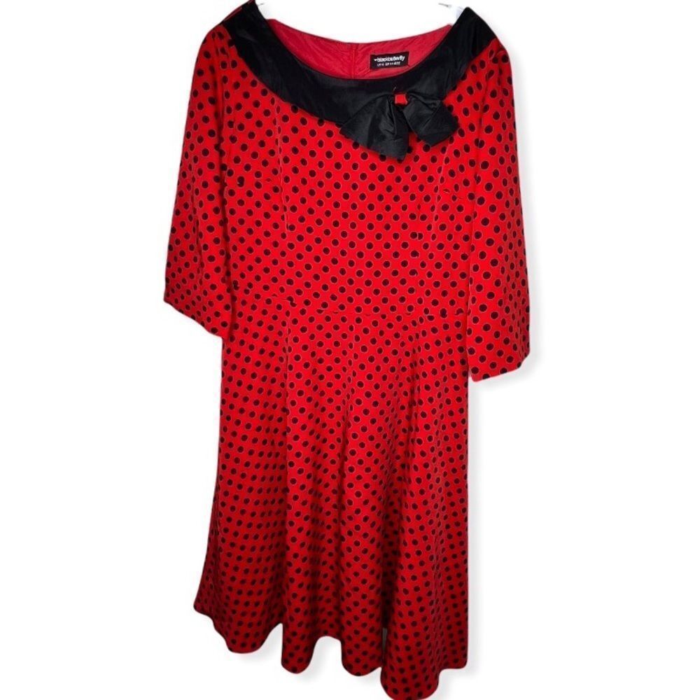 Black Butterfly‎ Polka Dot Dress
